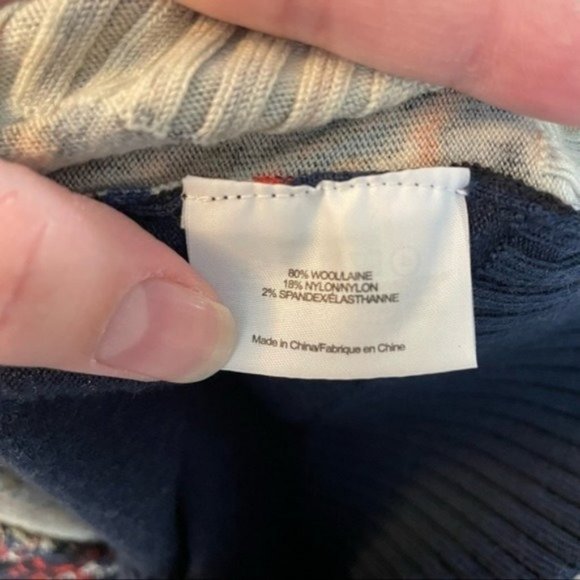 Tory Burch Blue Red Pattern Sweater - Picture 3 of 13